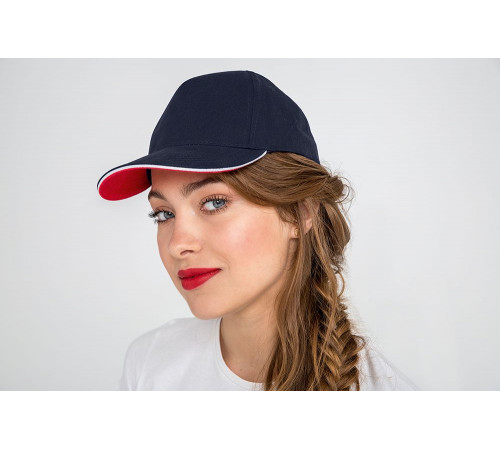 Бейсболка Longchamp, темно-синяя