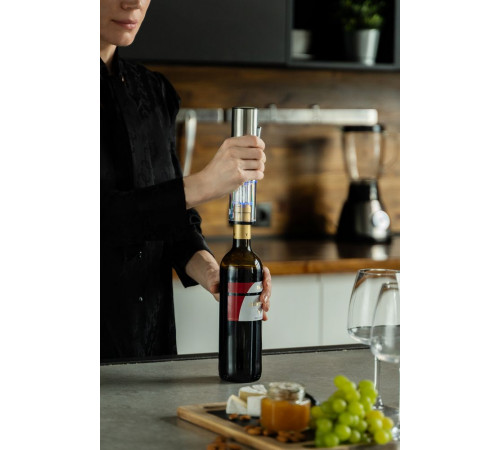 Электрический штопор с ножом для фольги Wine Diesel, серебристый
