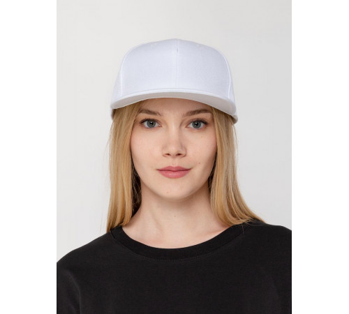 Бейсболка Snapback с прямым козырьком, белая