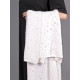 Плед Snowspot Fluffy, белый с люрексом