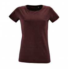 Футболка женская Regent Fit Women, бордовый меланж