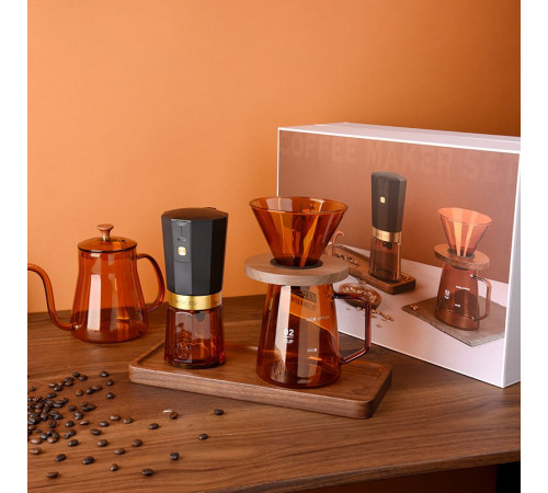 Кофейный набор Amber Coffee Maker Set, оранжевый с черным