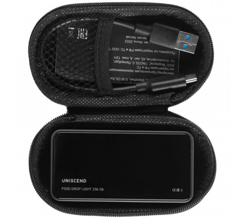 Внешний SSD диск Drop Light, с подсветкой гравировки, 256 Гб