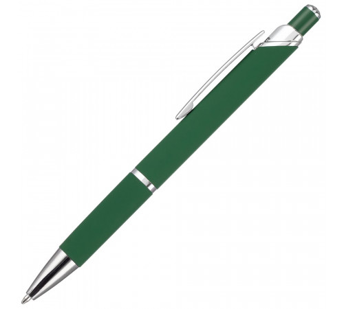 Ручка шариковая Chromos Soft Touch, зеленая