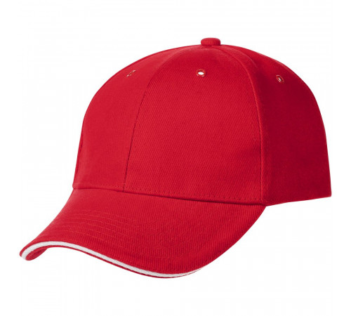Бейсболка Generic, красная с белым кантом