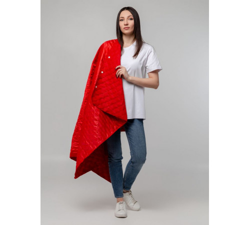 Плед-пончо для пикника SnapCoat, красный