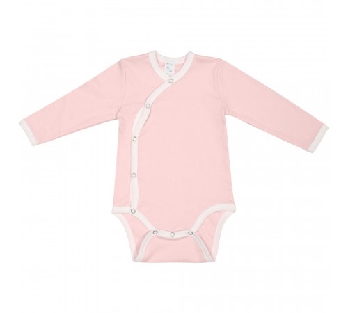 Боди детское Baby Prime, розовое с молочно-белым