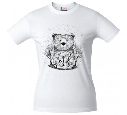 Футболка женская Bear, белая