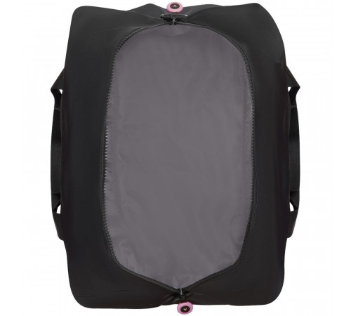 Сумка дорожная Compact Neon, черная с розовым