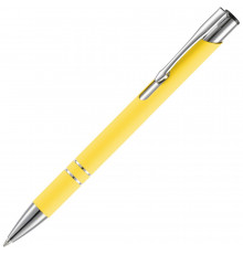 Ручка шариковая Keskus Soft Touch, желтая