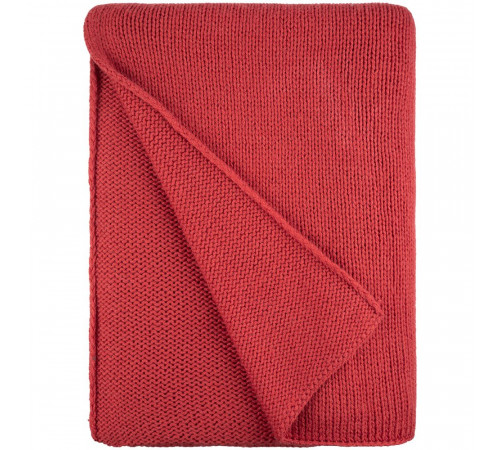 Плед Knitly, красный (коралл)