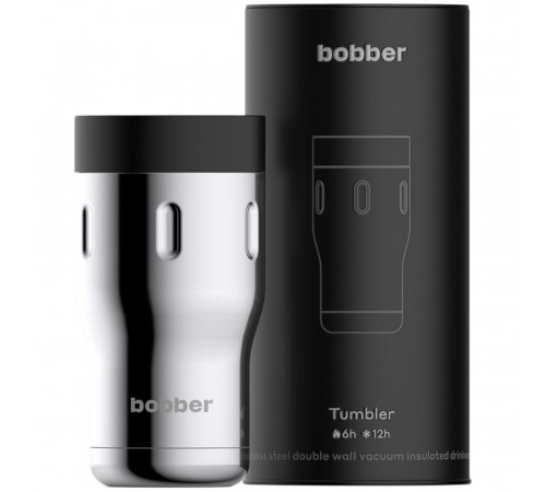 Термостакан Tumbler 350, вакуумный, стальной зеркальный
