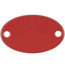 Шильдик металлический Alfa Oval, красный