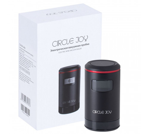Электрическая вакуумная пробка Circle Joy, черная