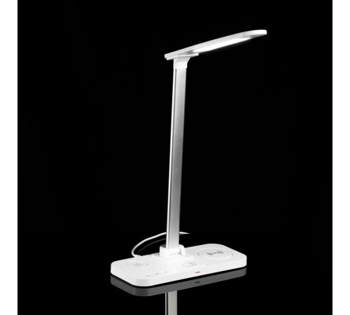 Настольная лампа с беспроводной зарядкой Power Light, белая