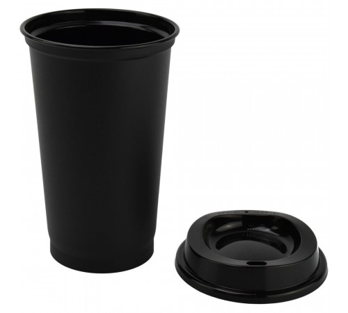 Стакан с крышкой Color Cap Black, черный