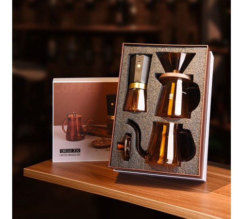 Кофейный набор Amber Coffee Maker Set, оранжевый с черным