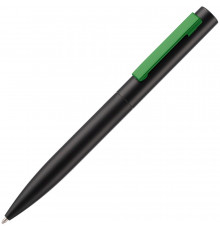 Ручка шариковая Inkolor, черная с зеленым