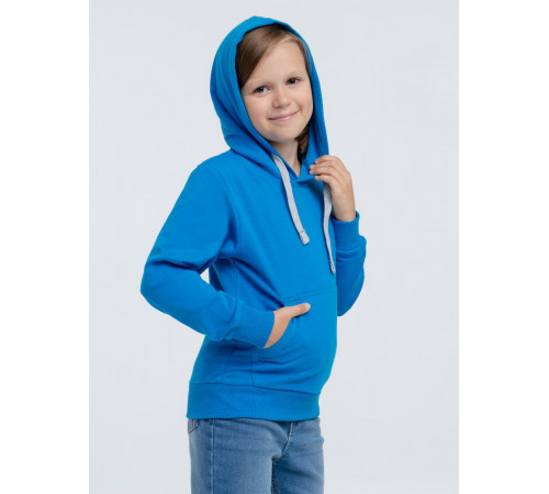 Толстовка с капюшоном детская Kirenga Kids, бирюзовая