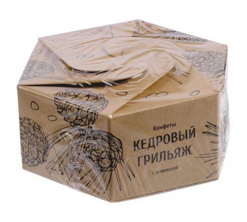 Конфеты «Мягкий кедровый грильяж» с клюквой