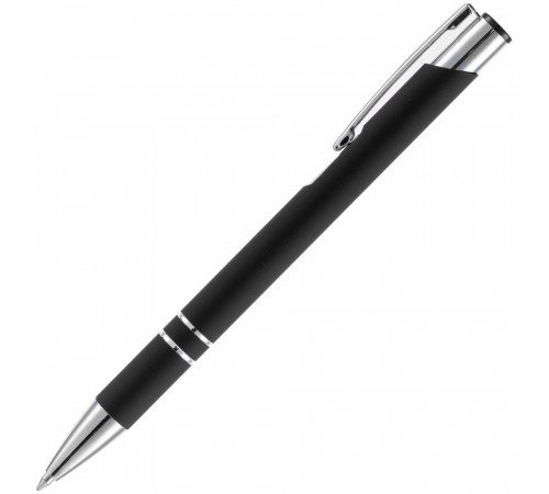 Ручка шариковая Keskus Soft Touch, черная