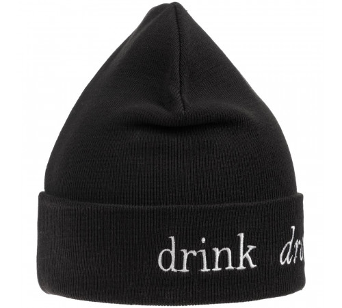 Шапка с вышивкой Drunk, черная