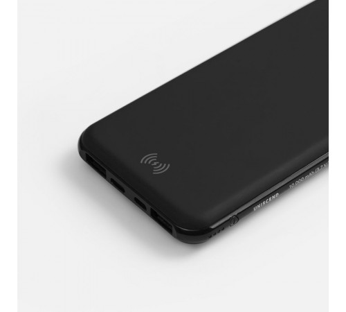 Аккумулятор с беспроводной зарядкой All Day Wireless, 10 000 мАч, черный