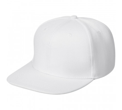Бейсболка Snapback с прямым козырьком, белая