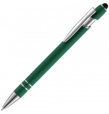 Ручка шариковая Pointer Soft Touch со стилусом, зеленая