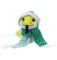 Мягкая игрушка Baby Snake Left, в зеленом шарфике и шапочке