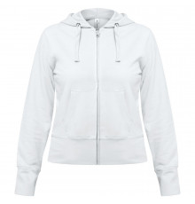 Толстовка женская Hooded Full Zip белая