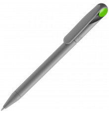 Ручка шариковая Prodir DS1 TMM Dot, серая с ярко-зеленым