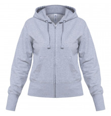 Толстовка женская Hooded Full Zip серый меланж